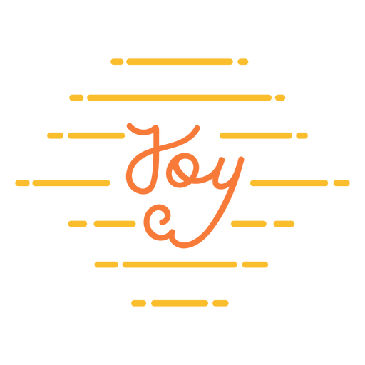 Joy lettering quote stroke element PNG Design