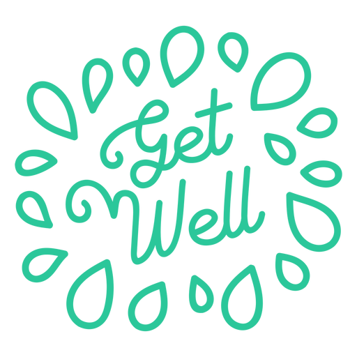 Get well quote stroke element PNG Design