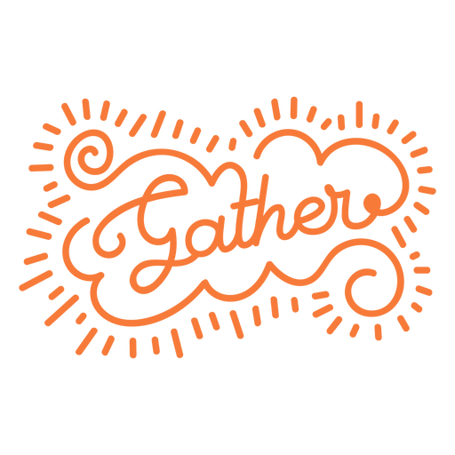 Gather quote stroke element PNG Design