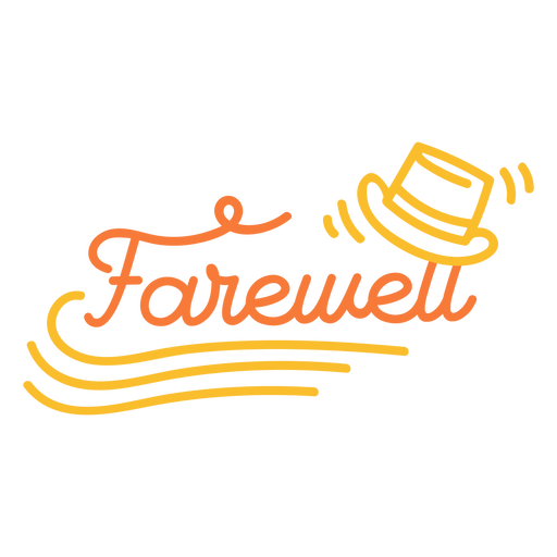 Farewell quote stroke element PNG Design
