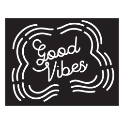 Good vibes quote cut out element