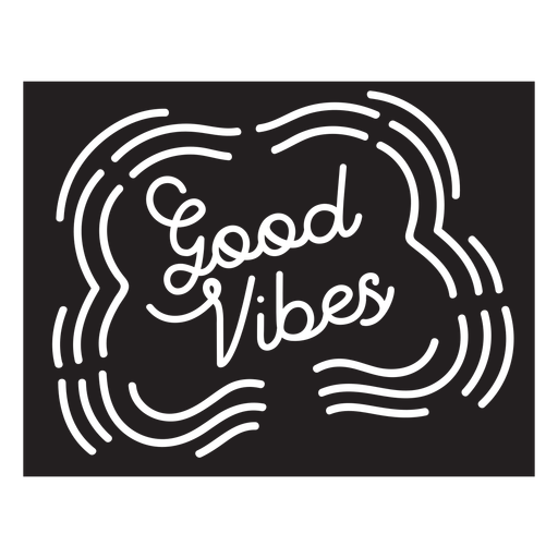 Good vibes quote cut out element PNG Design