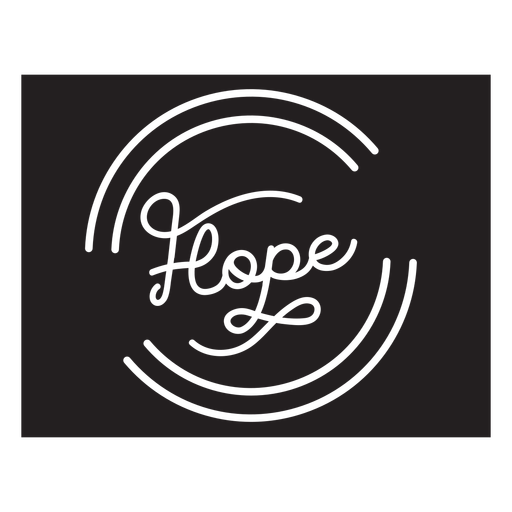 Hope quote cut out element PNG Design