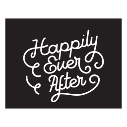 Happily ever after badge PNG Design