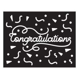 Congratulations party lettering