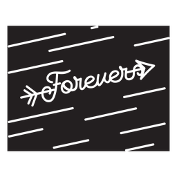 Forever quote lettering cut out PNG Design Transparent PNG