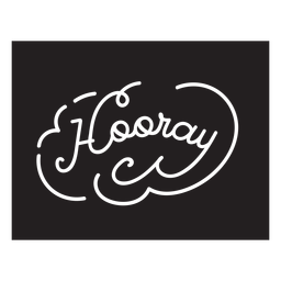 Hooray quote lettering cut out PNG Design