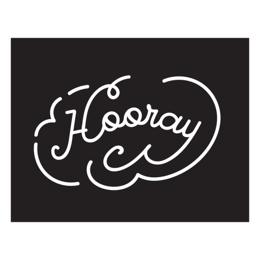 Hooray quote lettering cut out PNG Design