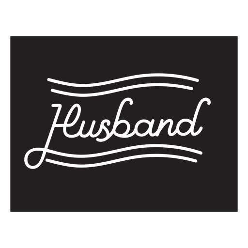 Husband lettering cut out