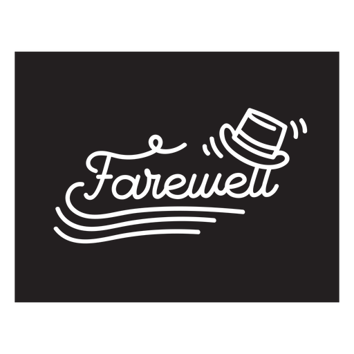 Farewell quote lettering cut out