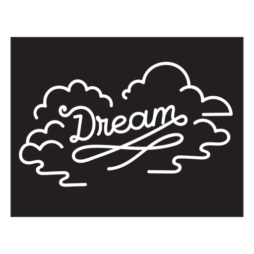 Dream quote lettering cut out PNG Design
