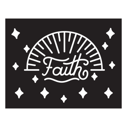Faith quote lettering cut out