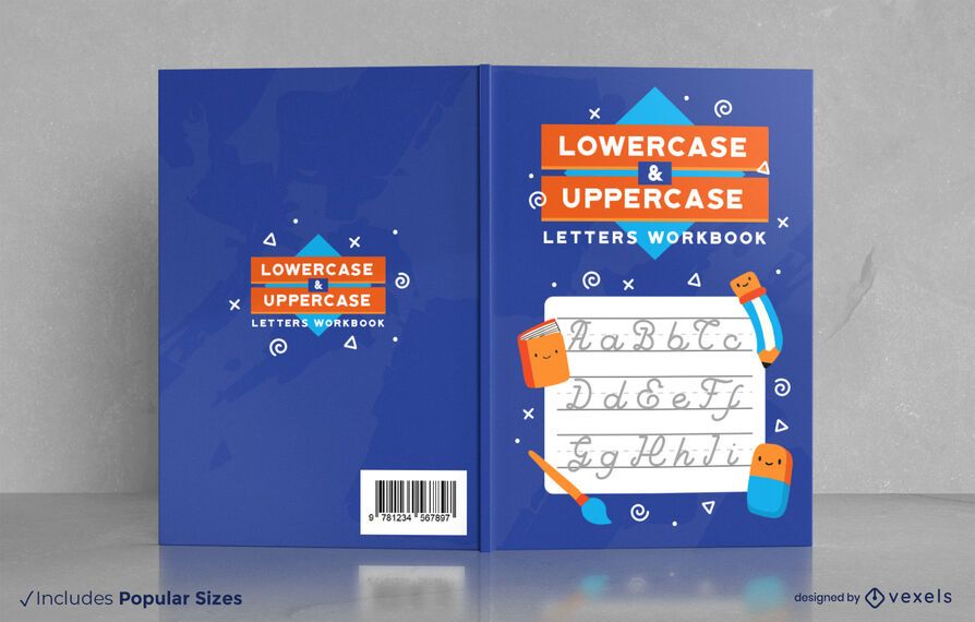 Letter handwriting workbook cover design Letter handwriting workbook cover design