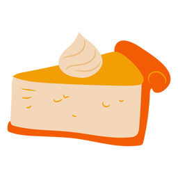 Delicious pumpkin pie flat