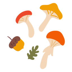 elementos de animales lindos de otoño - 2 Diseño PNG