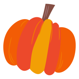 Colorful pumpkin flat Transparent PNG