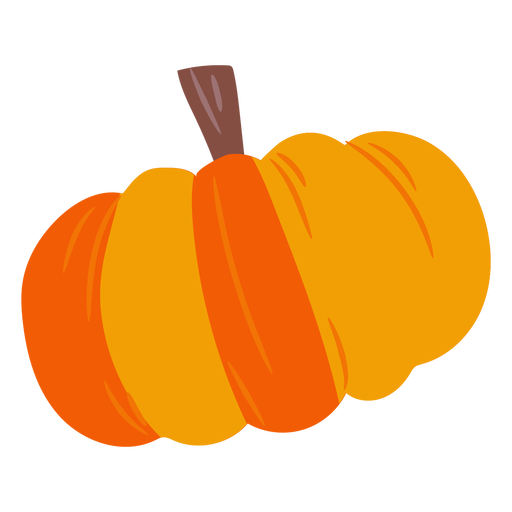 Think pumpkin semi flat PNG Design
