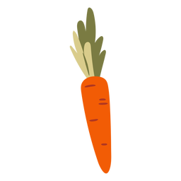 Orange carrot semi flat Transparent PNG