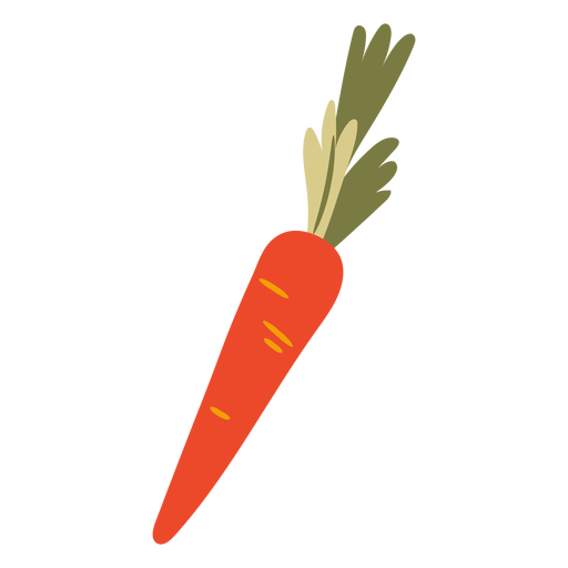Semi flat carrot design  PNG Design