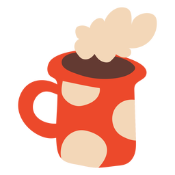 Cute coffee mug flat Transparent PNG
