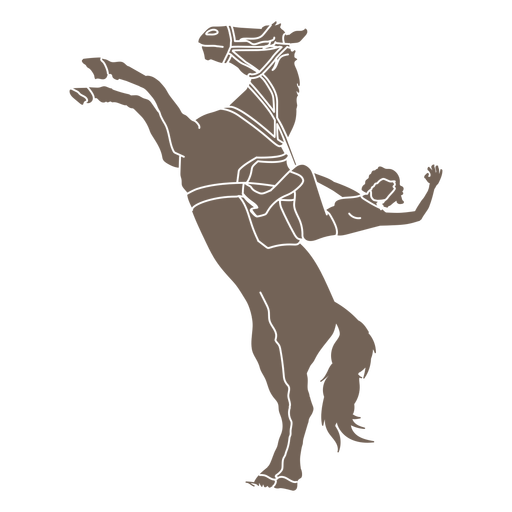 Standing horse and cowboy cut out
