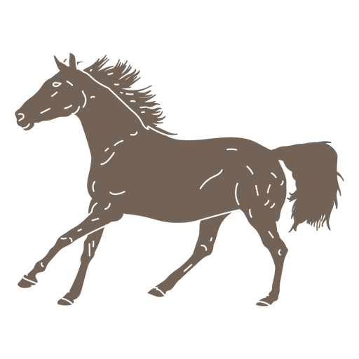 Cavalo do oeste selvagem cortado Desenho PNG