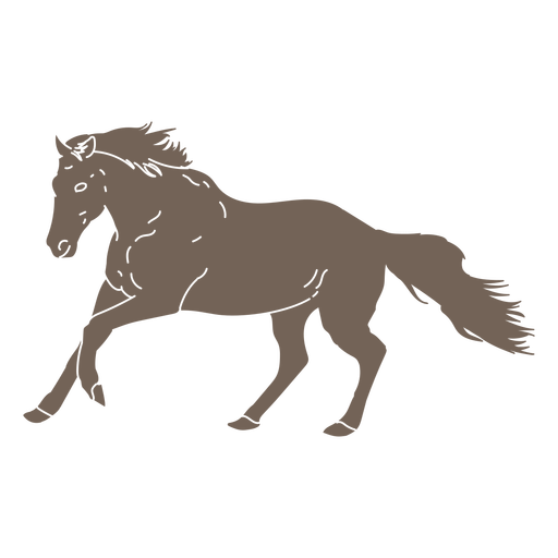 Caballo marrón del salvaje oeste cortado Diseño PNG