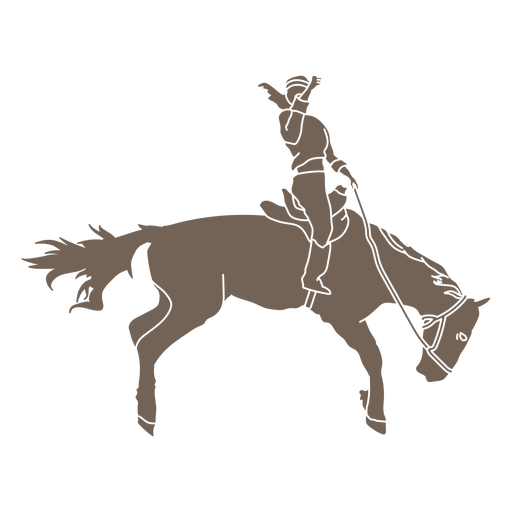 Horse rider cowboy cut out PNG Design