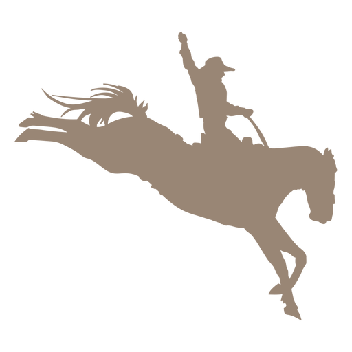 Wild west horse rider silhouette PNG Design