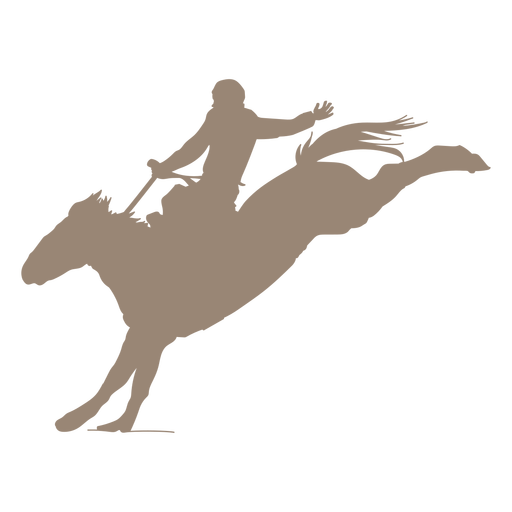 Wild west male horse rider silhouette PNG Design