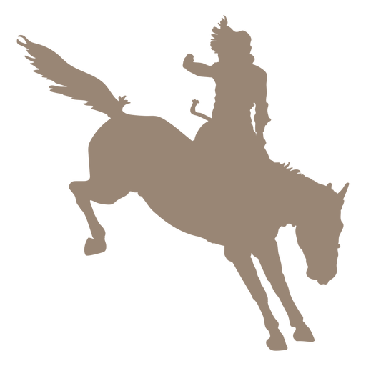 Silueta de caballo de rodeo de salto Diseño PNG