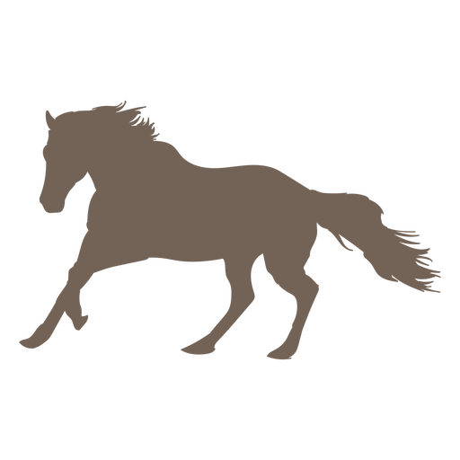 Elemento de silueta de caballo corriendo