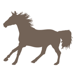 Elemento de silueta de caballo caminando Diseño PNG