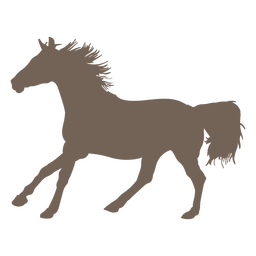 Walking horse silhouette element Transparent PNG