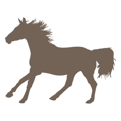 Elemento de silhueta de cavalo andando