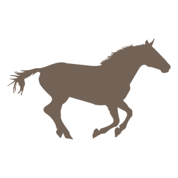 Elemento de silueta de caballo al galope Diseño PNG