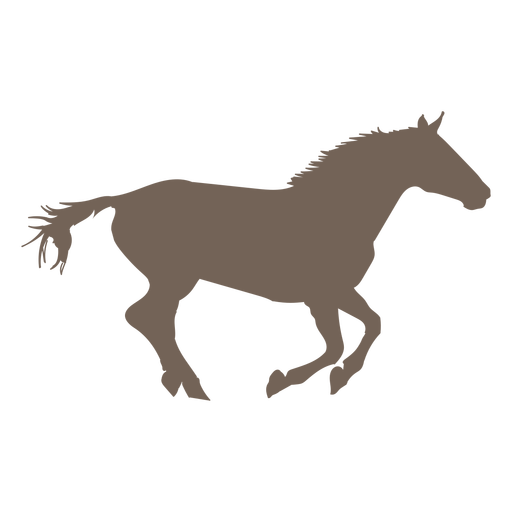 Galloping horse silhouette element