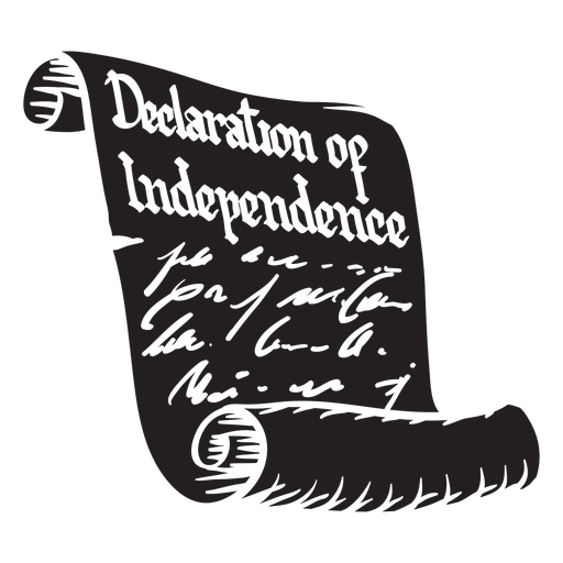 Declaração de independência cortada Desenho PNG