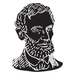 Das Gesicht von Abraham Lincoln ist ausgeschnitten PNG-Design