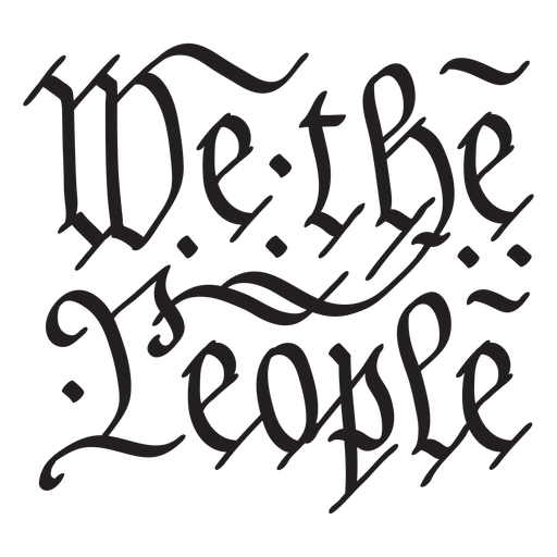 We the people constitution US stroke PNG Design