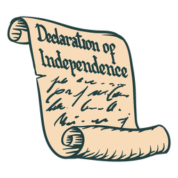 Declaration of independence American Icons color stroke