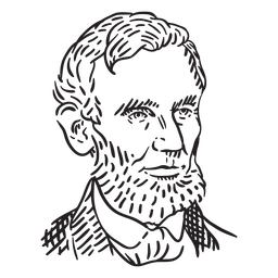 Abraham Lincoln American figures stroke PNG Design Transparent PNG