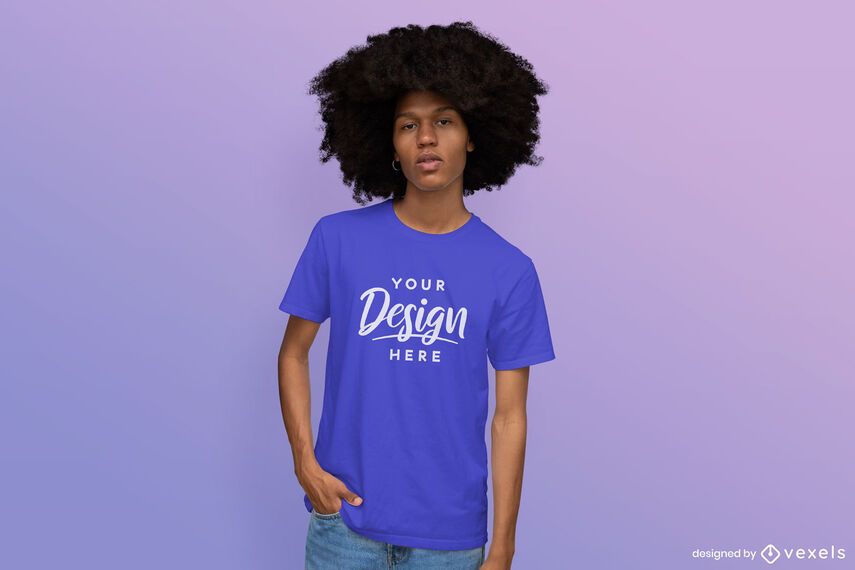 Man in t-shirt mockup Man in t-shirt mockup