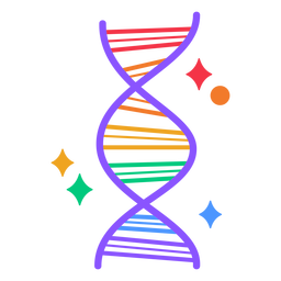 Dna rainbow color stroke PNG Design