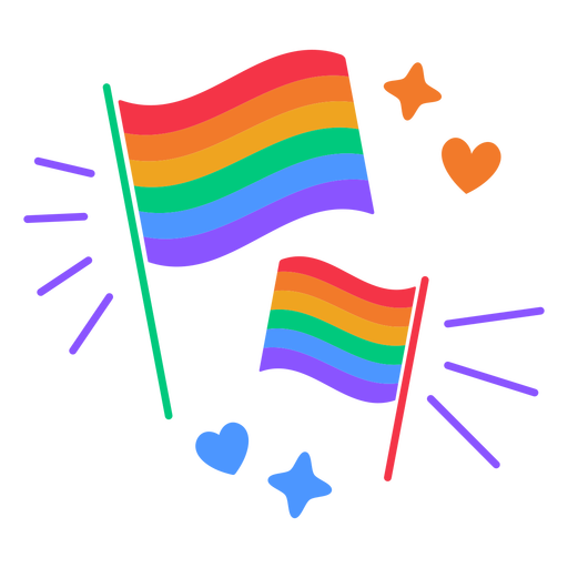 Pride flags flat PNG Design
