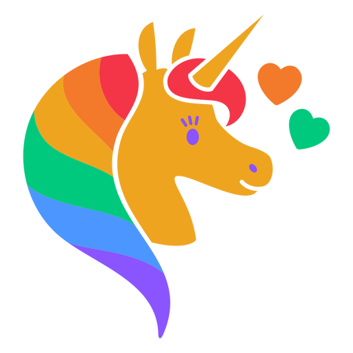 Rainbow unicorn flat