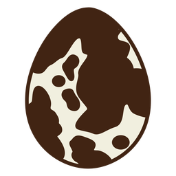Egg with spots color stroke Transparent PNG