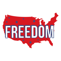 Freedom quote semi flat PNG Design