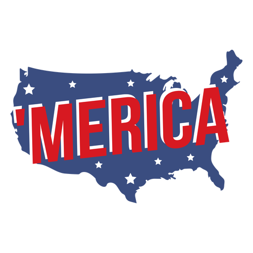 'Merica quote semi flat PNG Design