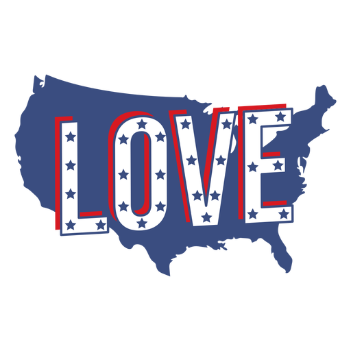 Cita de amor de Estados Unidos semi plana Diseño PNG